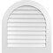 Ekena Millwork Round Top Surface Mount PVC Gable Vent: Non-Functional, w/ 3-1/2"W x 1"P Standard Frame, 32"W x 34"H GVPRT32X3401SN - alternate 1